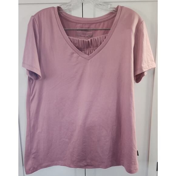 Eddie Bauer Pink Tea Rose V Neck Pajama Set Medium - Picture 5 of 5